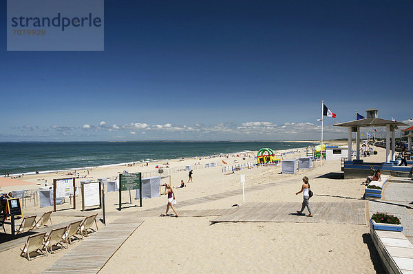 Strand  Atlantikk¸ste bei Soulac-sur-Mer  Region Aquitanien  DÈpartement Gironde  Frankreich  Europa