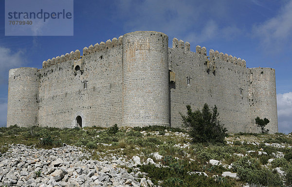 Festung El Castell del Montgri  Torroella de Montgri  Katalonien  Spanien  Europa