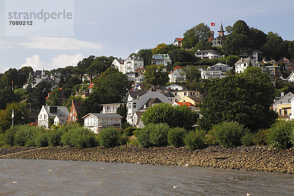 Europa aufspüren Hügel Restaurant hoch oben Fluss Hamburg - Deutschland Blankenese Deutschland Viertel Menge