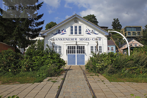 Segeln Europa Straße Fluss Bootshaus Hamburg - Deutschland Blankenese Verein Deutschland