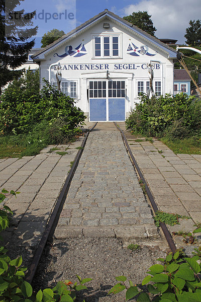 Segeln Europa Straße Fluss Bootshaus Hamburg - Deutschland Blankenese Verein Deutschland