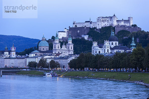 Austria  Salzburg  View of Hohensalzburg fortress