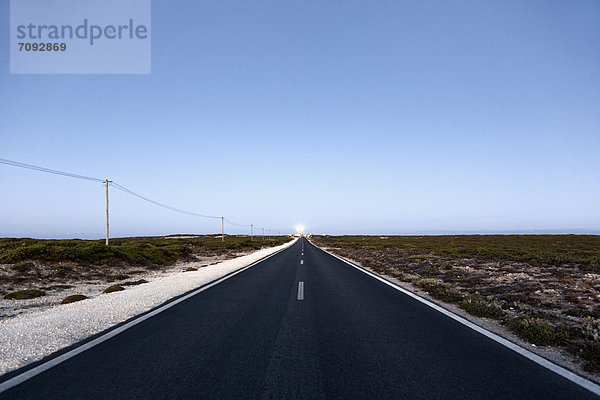 Portugal  Sagres  View of empty road