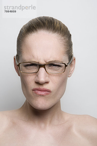 Young woman with glasses  close up