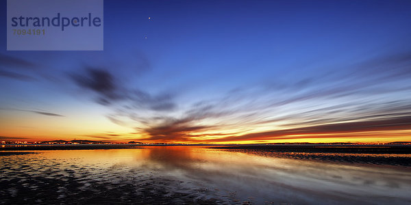 UK  Schottland  Blick auf Gosford Bay bei Sonnenuntergang