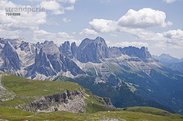 Italien  Blick von Schlern nach Rosengarten bei Südtirol