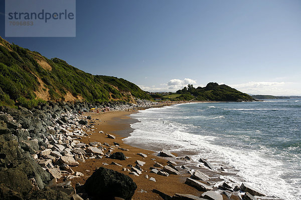 Atlantikküste bei Saint-Jean-de-Luz  Region Aquitanien  DÈpartement PyrÈnÈes-Atlantiques  Frankreich  Europa