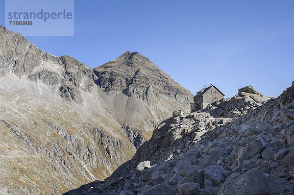 Alpenvereinshütte in den Hohen Tauern  Osttirol  Österreich