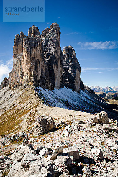 Tre Cime di Lavaredo  Drei Zinnen  Sextener Dolomiten  Italien  Europa