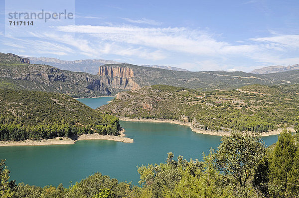 Panta de Camarasa  Stausee  Noguera Pallaresa  Fluss  Tremp  Provinz Lleida  Cataluna  Katalonien  Spanien  Europa  ÖffentlicherGrund