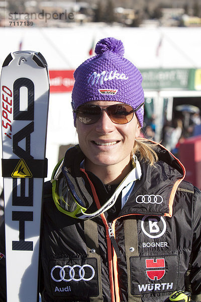 Maria Höfl-Riesch  deutsche Skirennläuferin  Portrait  Aspen  Colorado  USA
