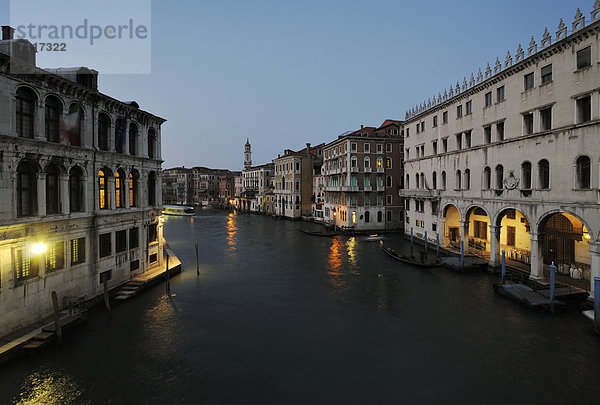 Europa Ehrfurcht Brücke Ansicht Rialtobrücke Venedig Venetien Italien