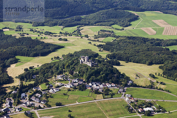 Luftbild  Burgruine  Nürburg  Eifel  Rheinland-Pfalz  Deutschland  Europa