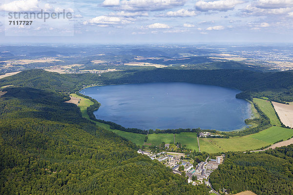 Luftbild  Abtei Maria Laach  Laacher See  Vulkaneifel  Rheinland-Pfalz  Deutschland  Europa