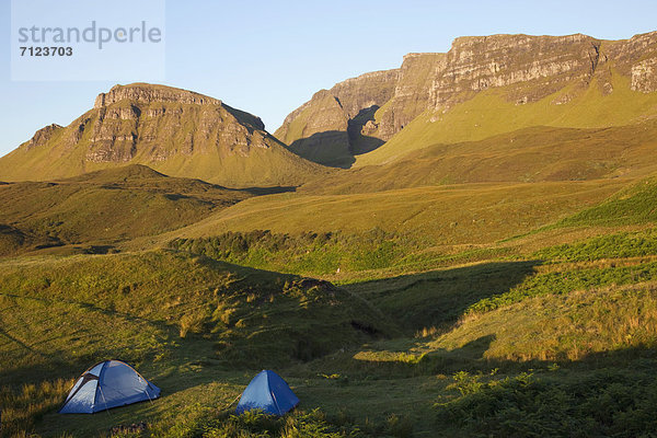Europa  Berg  Urlaub  Großbritannien  Reise  camping  Zelt  Hebriden  Isle of Skye  Schottland  Skye  Tourismus