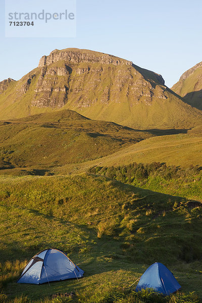 Europa  Berg  Urlaub  Großbritannien  Reise  camping  Zelt  Hebriden  Isle of Skye  Schottland  Skye  Tourismus