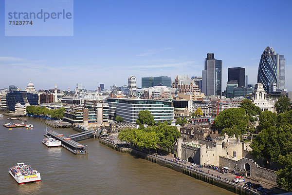 Skyline  Skylines  Europa  britisch  Großbritannien  London  Hauptstadt  Großstadt  Themse  Luftbild  Fernsehantenne  England  Tower Bridge