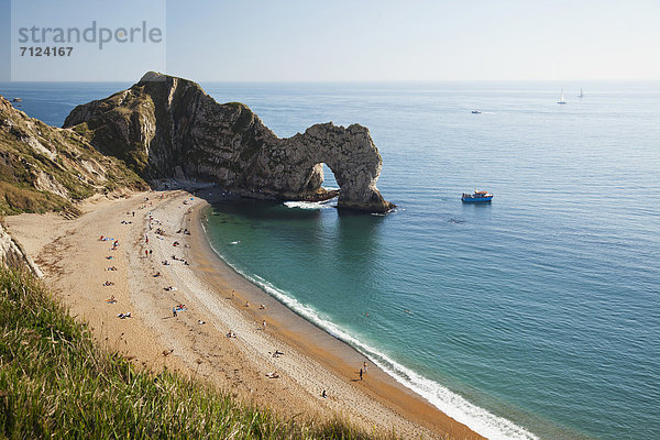 Baustelle  Europa  Urlaub  Strand  britisch  Großbritannien  Steilküste  Küste  Reise  Küstenlinie  UNESCO-Welterbe  Lulworth Cove  Durdle Door  Dorset  England  Tourismus