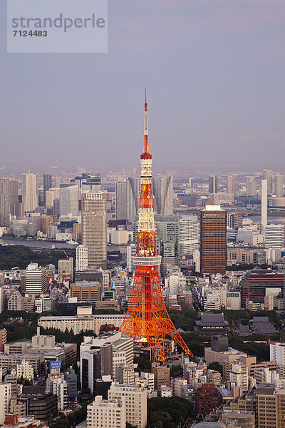 Skyline  Skylines  Urlaub  Reise  Großstadt  Tokyo  Hauptstadt  Turm  Ansicht  Roppongi  Luftbild  Fernsehantenne  Asien  Japan  Tourismus