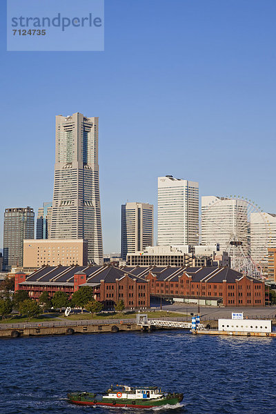 Hafen  Ufer  Hochhaus  Tokyo  Hauptstadt  Asien  Japan  Yokohama