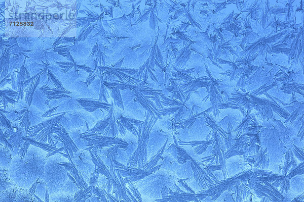 Kälte  Makroaufnahme  Detail  Details  Ausschnitt  Ausschnitte  Muster  Wasser  Winter  Fenster  Glas  Konzept  Eis  Abstraktion  Close-up  close-ups  close up  close ups  blau  Fensterscheibe  gefroren  Schnittmuster  Schweiz