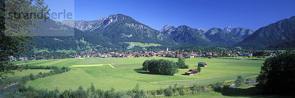 Panorama  Europa  Berg  Sommer  Reise  Wiese  Bayern  Deutschland  Oberstdorf  Tourismus