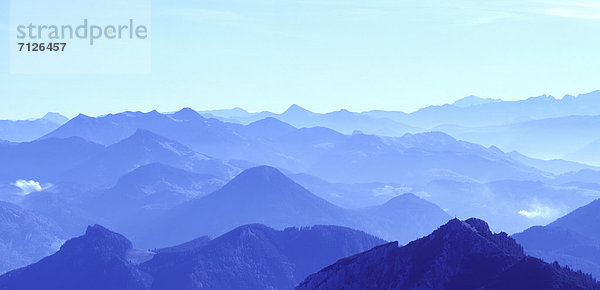 Gebirge  Panorama  Europa  Berg  Himmel  Rauch  blau  Bayern  Deutschland