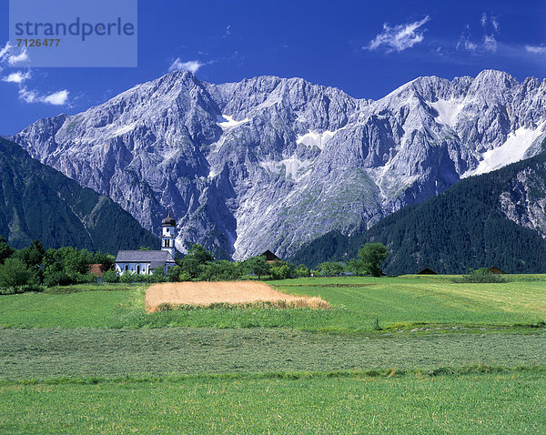 Kornfeld  Panorama  Europa  Berg  Sommer  Natur  Kirche  Wiese  Österreich  Tirol