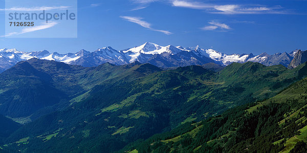 Panorama Landschaftlich schön landschaftlich reizvoll Europa Berg Wolke Sommer Himmel Natur Holz Alpen blau Ansicht Österreich Stimmung Tirol