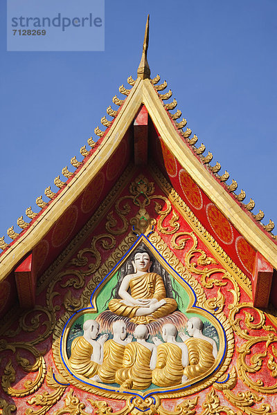 Vientiane  Hauptstadt  Urlaub  Reise  Buddhistischer Tempel  fünfstöckig  Buddhismus  Tempel  Asien  Buddha  Laos  Tourismus