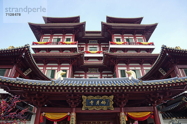 Urlaub  Reise  chinesisch  Tempel  Asien  Buddha Tooth Relic Tempel  Singapur  Tourismus