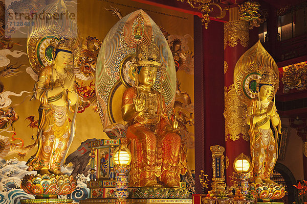 Urlaub  Reise  chinesisch  fünfstöckig  Buddhismus  Tempel  Asien  Buddha  Buddhastatue  Buddha Tooth Relic Tempel  Singapur
