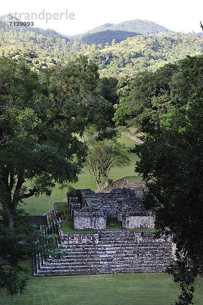 pyramidenförmig  Pyramide  Pyramiden  Archäologie  Ruine  Mittelamerika  UNESCO-Welterbe  Honduras  Maya