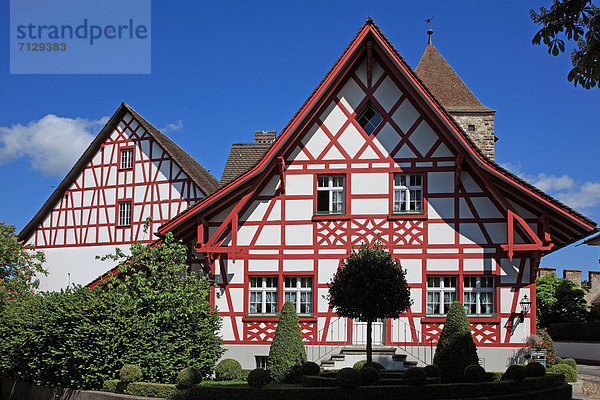 Landschaftlich schön landschaftlich reizvoll Europa Wohnhaus niemand Reise Architektur Querformat Geographie Kanton Aargau Schweiz