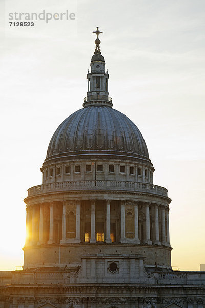 Urlaub  Sonnenuntergang  britisch  Großbritannien  London  Hauptstadt  Reise  Architektur  Kirche  Kathedrale  ernst  St. Pauls Cathedral  England  Tourismus