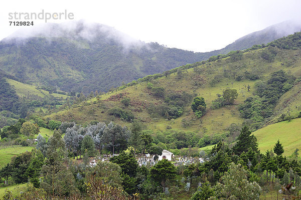 Berg  Landschaft  Hügel  Sturm  Überfluss  Anden  Friedhof  Kolumbien  Südamerika