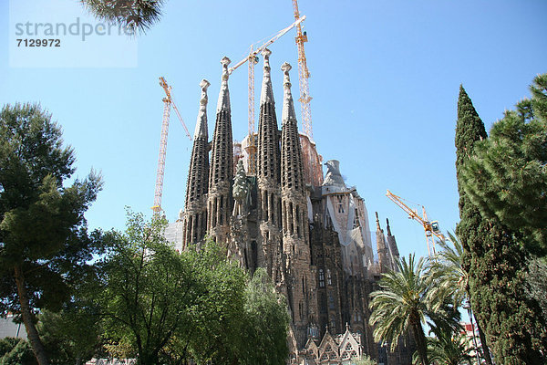 Architektur  Kirche  Sehenswürdigkeit  Baustelle  Barcelona  Basilika  Sagrada Familia  Spanien