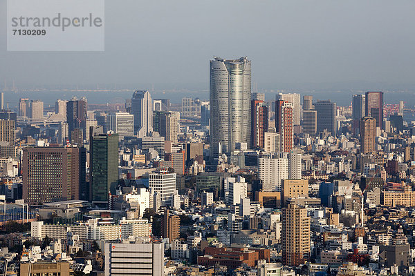 Dach  Skyline  Skylines  Urlaub  Gebäude  Reise  Großstadt  Tokyo  Hauptstadt  Draufsicht  Asien  Innenstadt  Japan