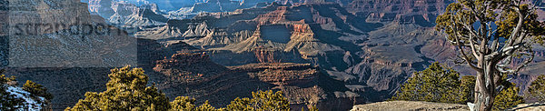 Vereinigte Staaten von Amerika  USA  Nationalpark  Panorama  Berg  Amerika  Landschaft  Natur  Arizona  Ansicht  Grand Canyon  Schlucht  South Rim