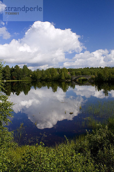 Wasser Urlaub Wolke Landschaft Reise Spiegelung Wald See Holz Finnland Nordeuropa Skandinavien Wetter