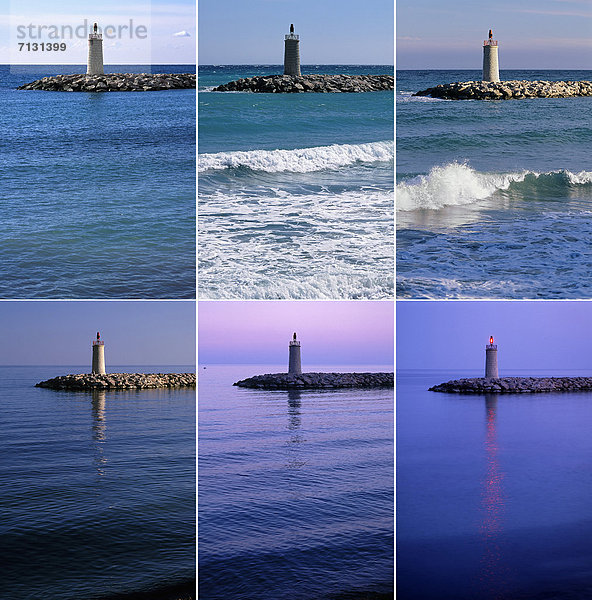 Frankreich  Europa  Meer  Leuchtturm  Serie  Alpes maritimes  Menton