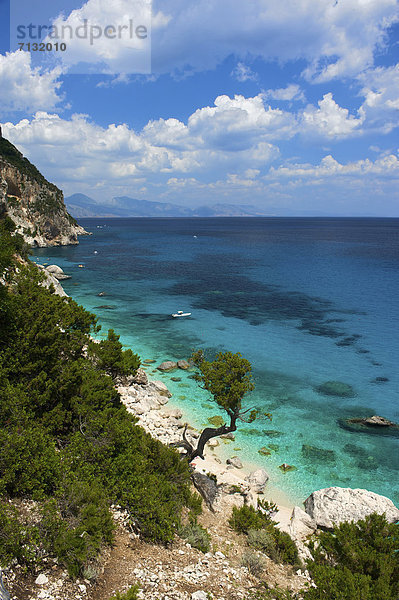 Hochformat Landschaftlich schön landschaftlich reizvoll Europa Tag europäisch Küste Meer Natur Insel Sardinien Italien Mittelmeer