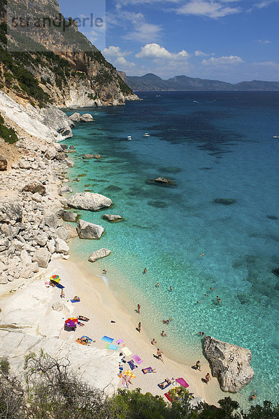 Hochformat Landschaftlich schön landschaftlich reizvoll Europa Tag europäisch Strand Küste Meer Natur Insel Sardinien Sandstrand Italien Mittelmeer