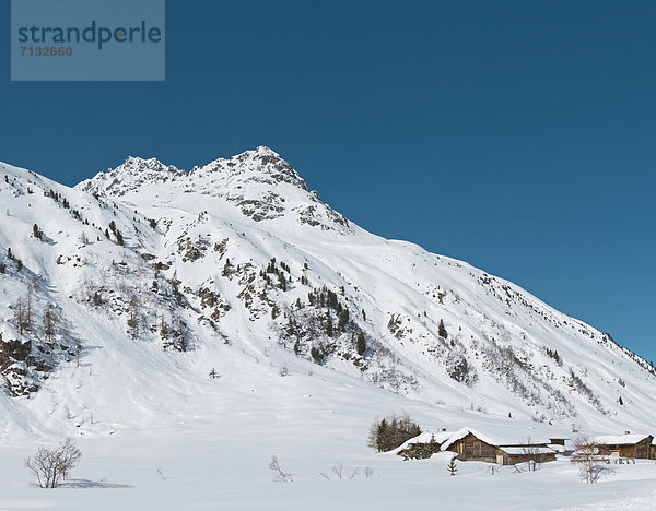 Europa  Berg  Winter  Kanton Graubünden  Davos  Schnee  Schweiz