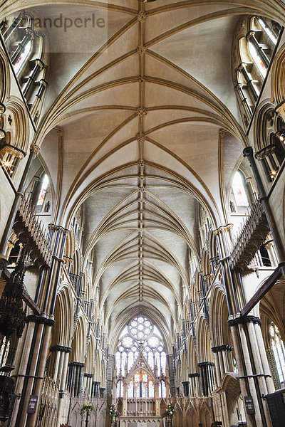 Europa  britisch  Großbritannien  Innenaufnahme  Kathedrale  England  Lincoln  Lincolnshire