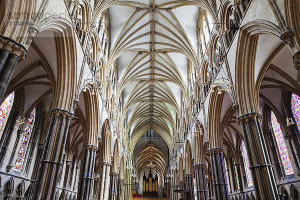 Europa  britisch  Großbritannien  Innenaufnahme  Kathedrale  England  Lincoln  Lincolnshire