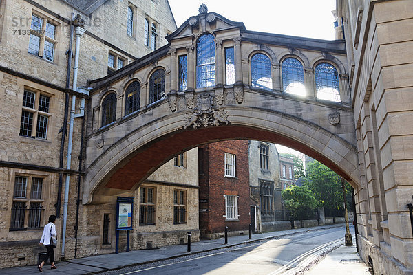 Europa  unterrichten  britisch  Großbritannien  Seufzerbrücke  England  Oxford  Oxford University  Oxfordshire  Universität