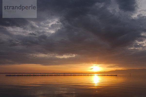 Wasser  Europa  Wolke  Landschaft  Sonnenaufgang  See  Natur  Bodensee  Österreich  Vorarlberg