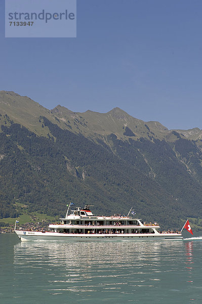 Europa See Schiff Berner Oberland Kanton Bern Schweiz