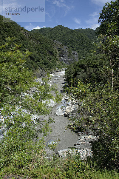 Nationalpark Wasser grau Schlucht Asien Taiwan
